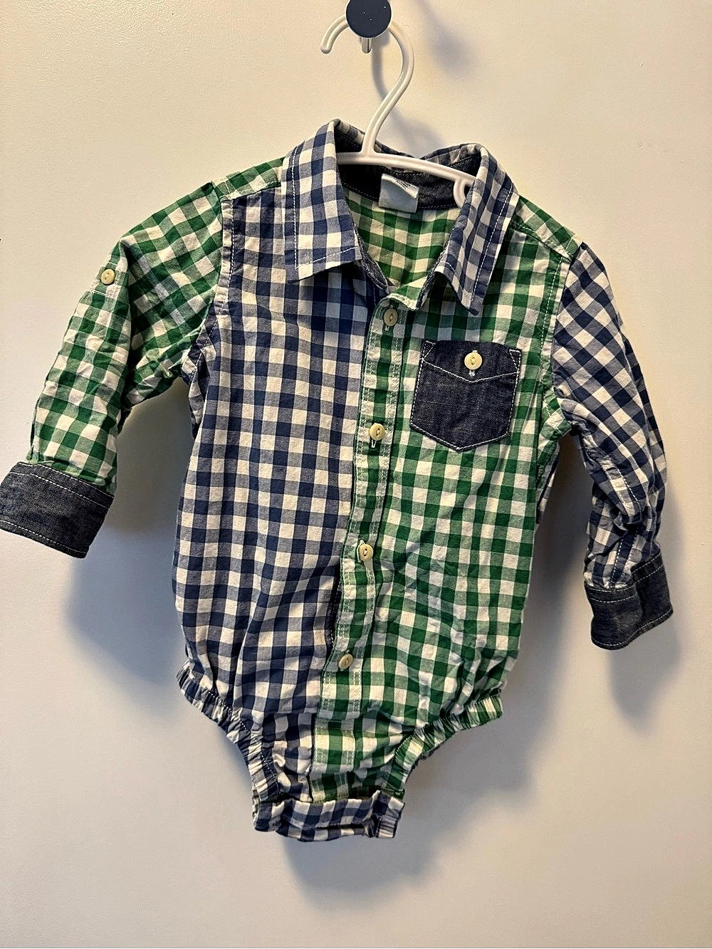 baby GAP Baby Gingham Plaid Bodysuit